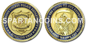 Custom Die Struck Police Challenge Coin
