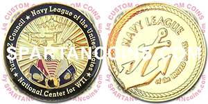 United States Navy League custom coin