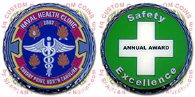 Naval Health Clinic Safety Award Challenge Coin