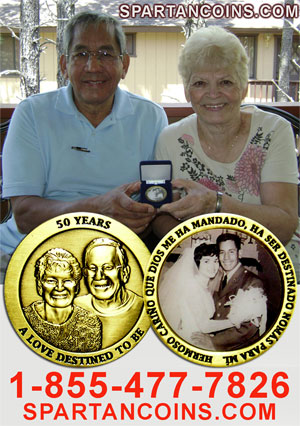50th Wedding Anniversary Custom Coin