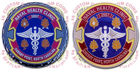 Naval Health Clinic Challenge Coins